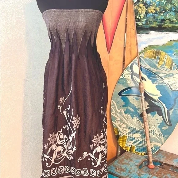 ANTHRO’s Lapis, Funky, FUN& Boho-BUSTLE Dress/Skirt gray/black,BUSTLE IT🔥 - Picture 5 of 12